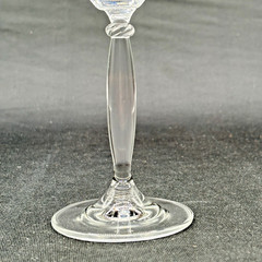 Pier 1 Eliza Crystal Martini Glass – Etched Leaves 6 7/8″ H Retired Excellent