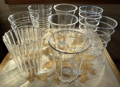 8 ROOST HOME Thin Dainty Borosilicate Glass Tumblers Hand Blown delicate VHTF