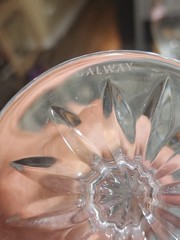 Large Galway Irish Crystal Wine Glass With Cross