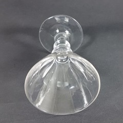 5 Absinthe glasses/ foot beaker, faceted, hand-cut, Bohemia, about 1880 AL269