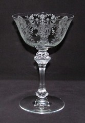 Tiffin Glass Co. JUNE NIGHT No.17392 Crystal Tall Stemmed Sherbet