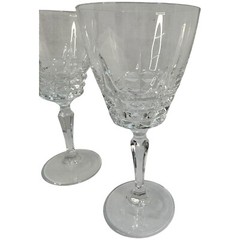 Vintage Set of 4 Cherbourg 24% French Lead Crystal Unit No. 5 Cordial Glasses