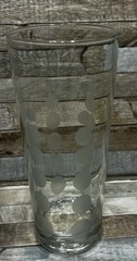 3 MIKASA CHEERS Glasses Tumblers Tall Dots Lines Swirl Clear 7” Replacements