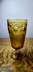 4 Vtg St Genevieve Amber By Bartlett Collins Iced Tea/Water 6¼» Glasses