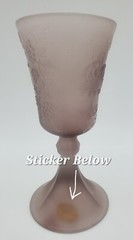 Tiara Indiana Tiara Purple Amethyst Satin Glass Last Supper Goblet Chalice Rare
