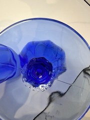 Vintage Libbey Gibraltar Duratuff Cobalt Blue 2 Iced Tea Water Glasses Goblets