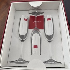 Baccarat Epicure Champagne Glasses Set of 6 Clear Crystal New In Box