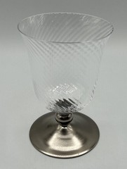 Juliska Crystal «Emerson Pewter» Low Water Goblet or Iced Tea 5 1/2″