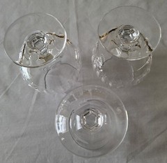 Set Of 3 Vtg Mikasa Artic Lights Crystal Brandy Snifter 5 3/4″
