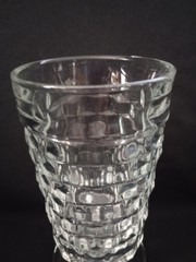 Set of 2 Vintage Fostoria American Cubist Clear Footed Iced Tea Glasses