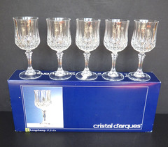 Cristal D’arques 24% Lead Crystal Longchamp 17,5 cl 6 oz. Set of 5 in Box