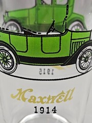 Vintage Mid-Century Hazel Atlas Antique Automobiles 24 oz Glass Tumbler Set of 4