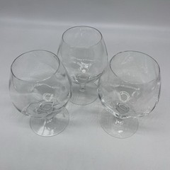 Kosta Boda Bertil Vallien Optic Swirl Chateau Cognac Glass Blown Set Of 3 Vtg