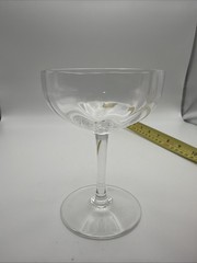 Baccarat Montaigne Optic Crystal Champagne Coupe Glass France Signed