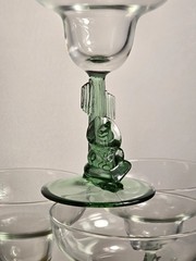 Cristal D’Arques Siesta Margarita Glasses Set 4 Cactus Stem Vintage Barware