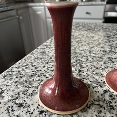 Set Of 2 Pottery Stoneware Stemmed Wine Goblets/ Glasses Handmade