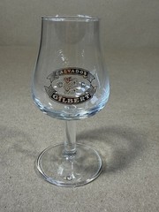 Vintage Gilbert Calvados Glass Gold Logo 2cl