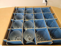 Set of 16 Royal Astoria 24% Lead Crystal Vintage Water / Wine Goblets, Used Once