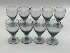 Swedish Vintage Set of 9 Liqueur Shot Cordial Liquor Glasses Sweden Mid Century