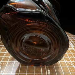 Paul Revere Brown Glass Head Mug Drinking Tumbler Cup, Impressed Backstamp