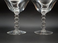 2 Vtg Imperial Glass Candlewick Stem Martini Champagne Wine Sherbet 4Oz Glasses