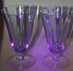 Fostoria Wisteria Lavender Tea/Water Glass (Set of 2 Neodymium Glass 5 1/2″ Tall