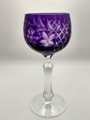 Amethyst hock wine glass