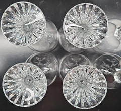 (6) Mikasa The Ritz Water Goblets Set Vintage Elegant Crystal Clear Stemware Lot