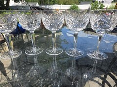 Gorham Rosewood Crystal Water Wine Glasses Contemporary Set Of 5