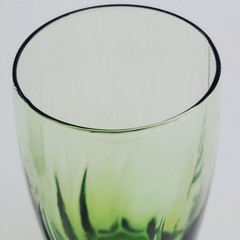 Retro Anchor Hocking Central Park Ivy Green Tumbler Glass Set of 2, MCM USA Made
