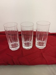 3 RCR Royal Crystal Rock FIRE Highball Glasses 5 3/4oz Vintage