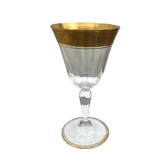 4 TIFFIN FRANCISCAN Cordial/Sherry Glasses w/Gold Rambler Rose Relief Bands Set