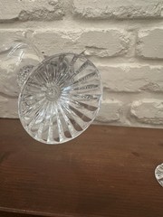 MIKASA Crystal The Ritz Wine Glasses Goblets Ribbed Flared Stem Set of 2