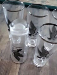 Vintage Barware Set of 5 Canada Goose Beer Tall Cocktail Glasses Federal Glass