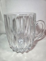 Set Of 2 Vintage Mikasa Park Lane Crystal Mugs Discontinued