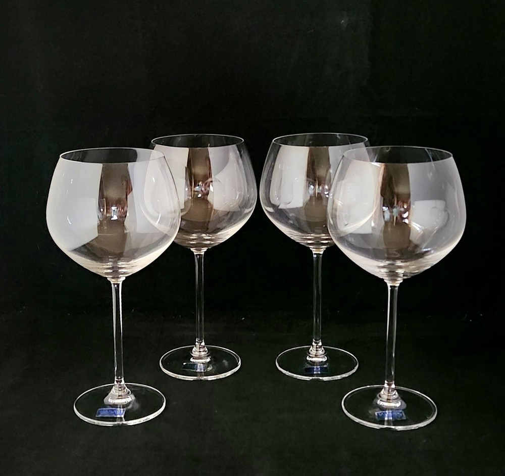 Marquis by Waterford Crystal 9 3/8″ Wine Goblets Glasses ~ Set of 4 w/Labels