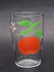 VINTAGE 6 PIECE TROPICANA MILK MAN BARTLETT ORANGE JUICE SET GLASSES WITH CARAFE
