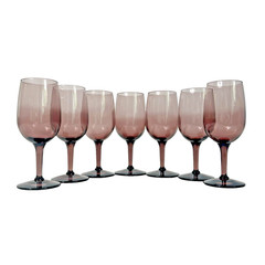 Amethyst Purple Plum4 Wine Glasses 6″ Libbey Premier Set Of 7