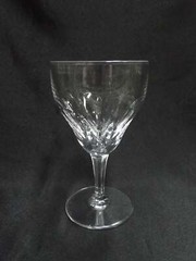 Val St. Lambert Riviera, 9 Cut Thumbprints: Port Wine (s), 5 3/8″ Tall
