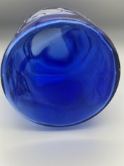 Rare Hazel Atlas Cobalt Blue Pitcher 86 oz White Angel Fish Vintage 1930’s VGC!