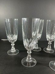 TIFFIN FRANCISCAN Carlyle ? Cut Crystal, 6in Wine Goblets Set 6 PERFECT