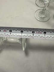 Libbey Chilvalry Clear Wine Goblet Glass Set of 5 stemware 5 1/4” Textured RARE