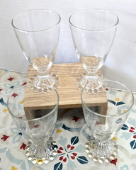 Vintage 4 Anchor Hocking Berwick Boopie Bubble 5.5″ Drinking Glasses/Goblets