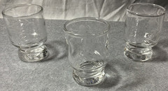 Set of 3 Clear Princess House3 oz Shot Glasses Etched Frosted Bird Animal Design