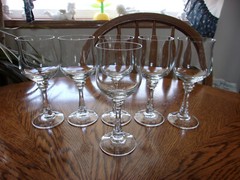 Wine Blown Wafer Stem Princess House Princeton Crystal Blown – Set of 6