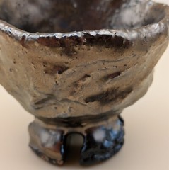 sake cup　”GUINOMI　HAGI-YAKI” deep golden brown 02