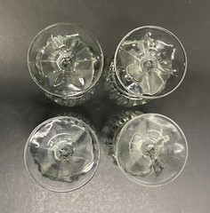 Set Of 4 Vintage Libbey Dura Tuff Clear Glass Stem Ware Winchester 8 oz 6.0”