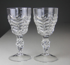 Set of 5 Royal Leerdam Netherlands Pattern Water Goblets