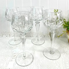 Imperial Crystal Import Set Of 4 Hock Wine Goblet Glasses 7.75″ Clara Collection