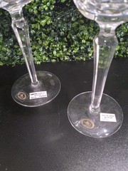 AJKA Crystal Katya Set of Goblets, Water and Wine Glass. Made in Hungry